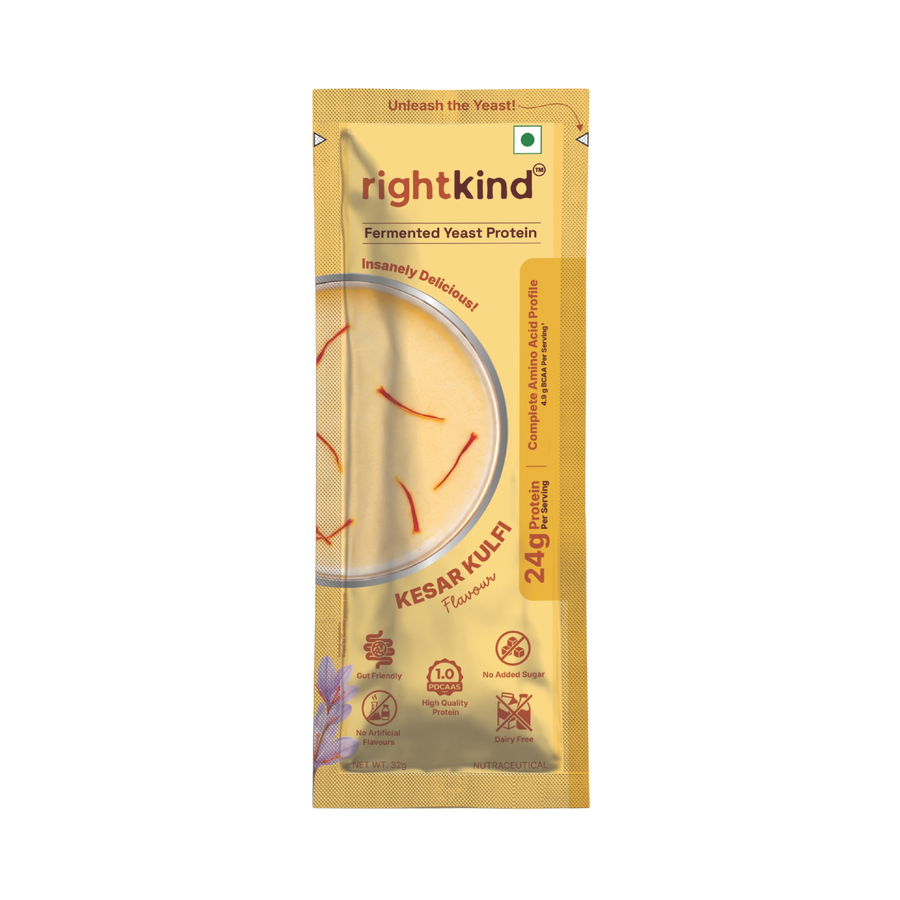 Kesar Kulfi Fermented Yeast Protein Powder RightKind