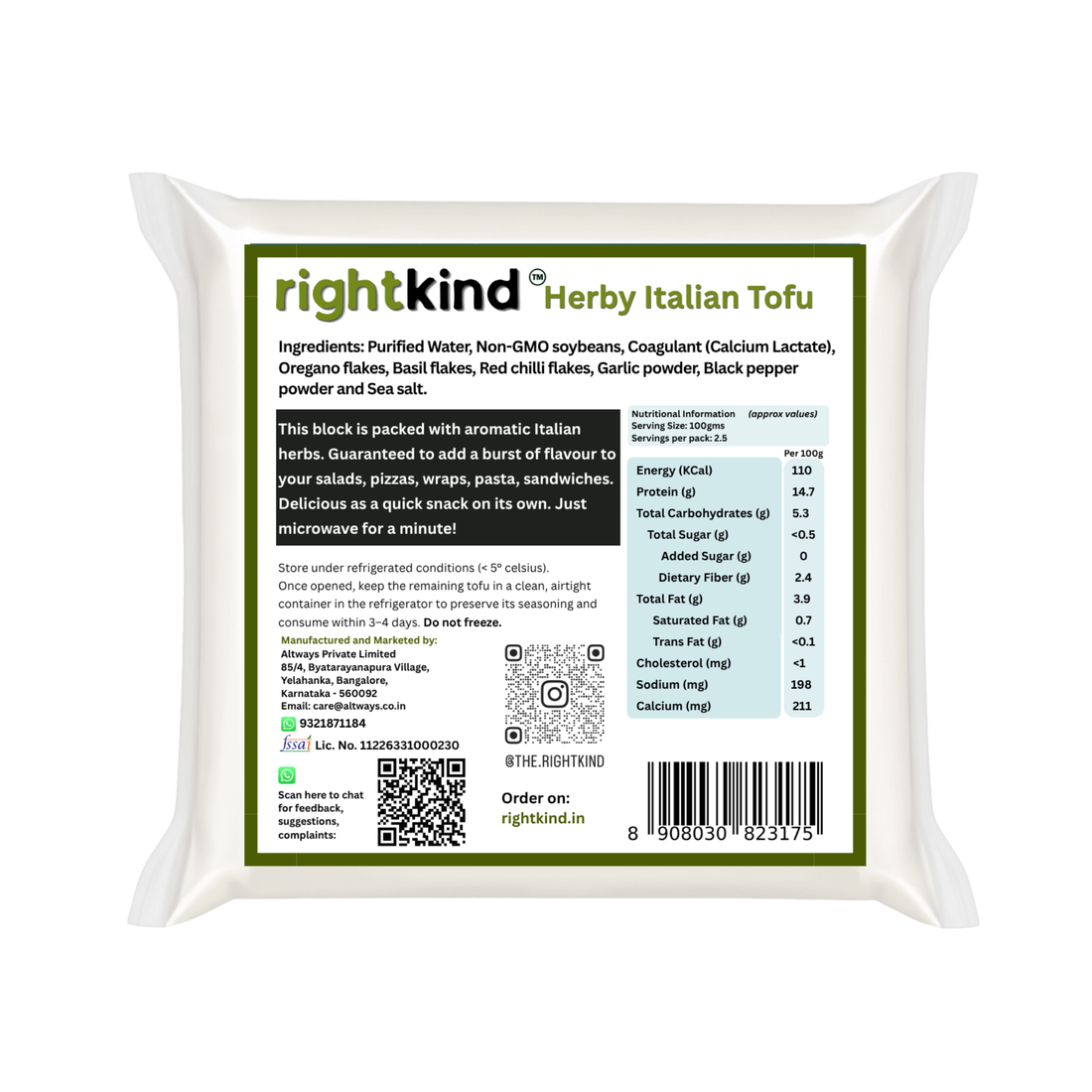 Herby Italian Tofu RightKind