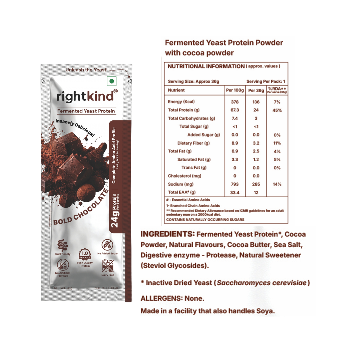 rightkind, Assorted Flavours - Box of 10 (5 Flavours × 2 sachets each) RightKind