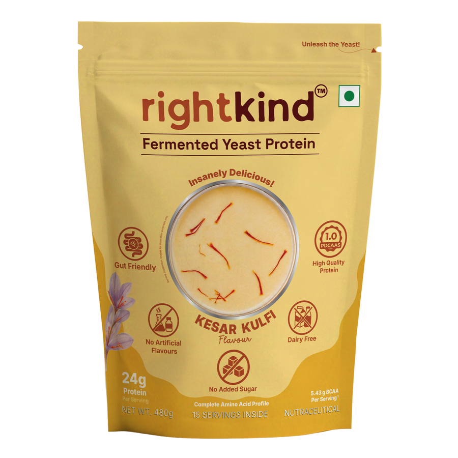 Kesar Kulfi Fermented Yeast Protein Powder - 500g RightKind