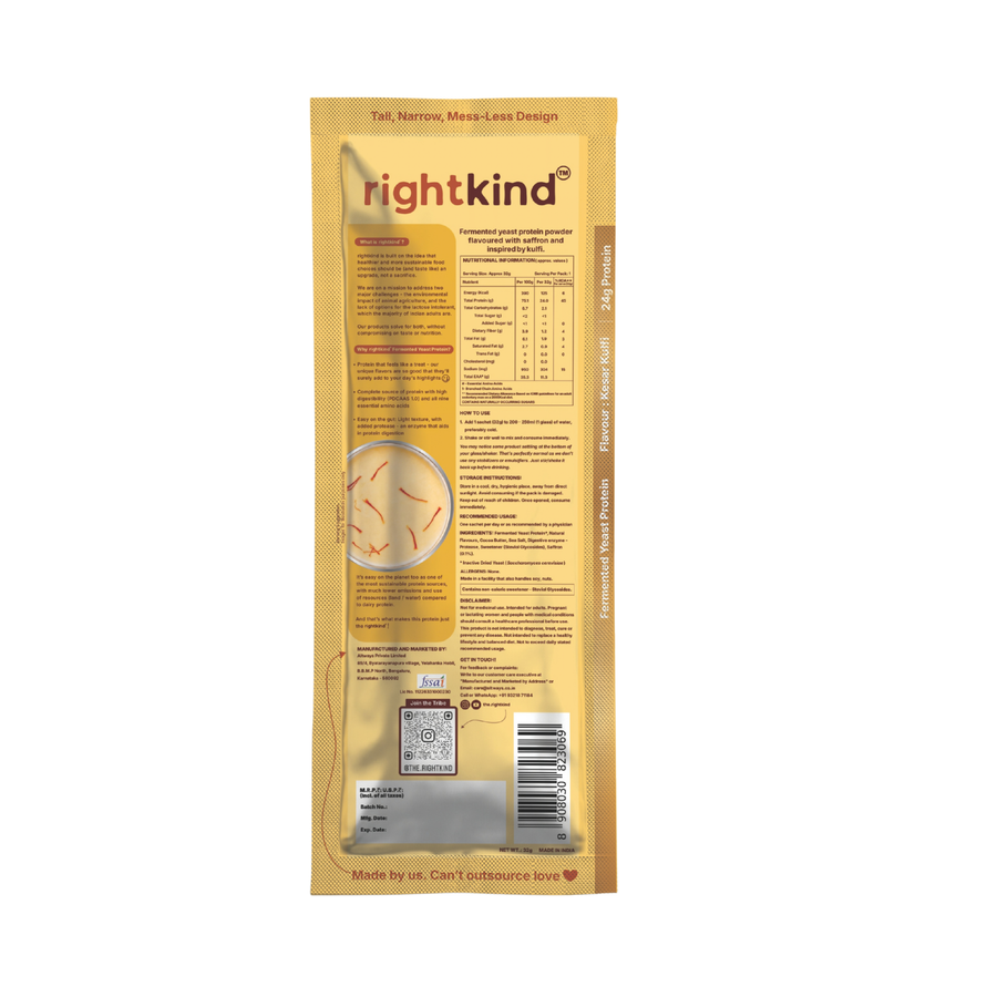 Kesar Kulfi Fermented Yeast Protein Powder RightKind