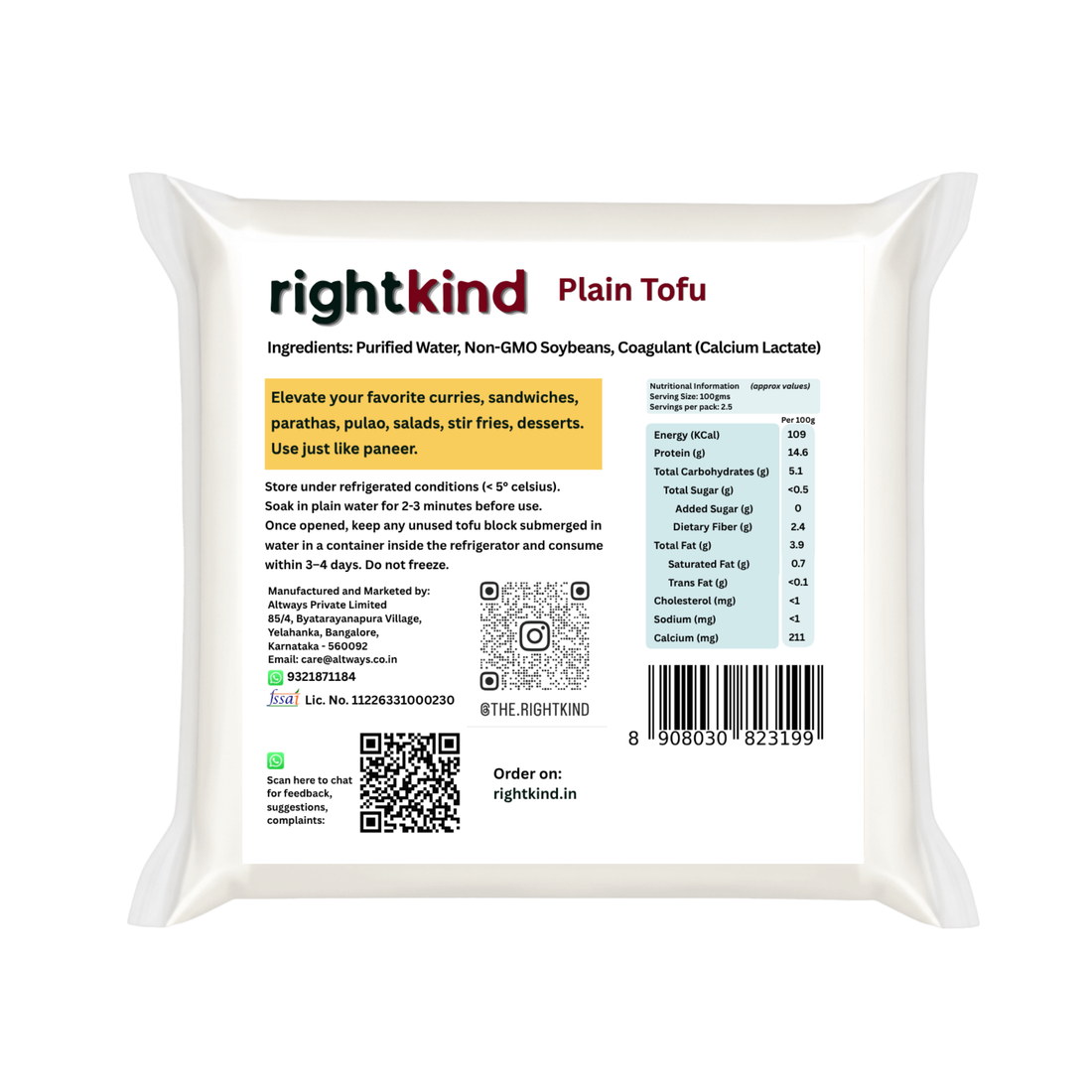 Tofu - Plain RightKind