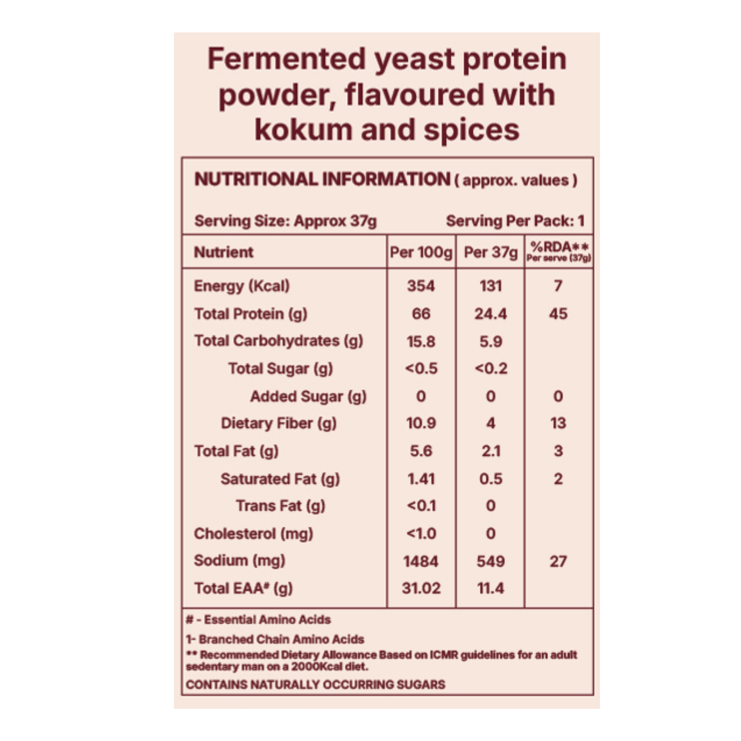 Coastal Kokam Fermented Yeast Protein Powder RightKind