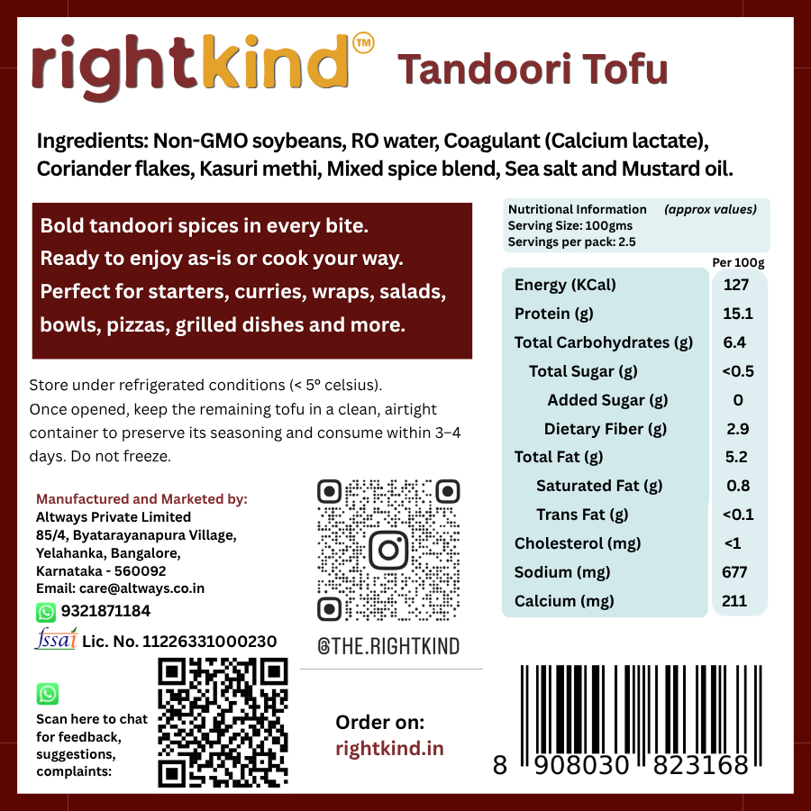Tandoori Tofu RightKind