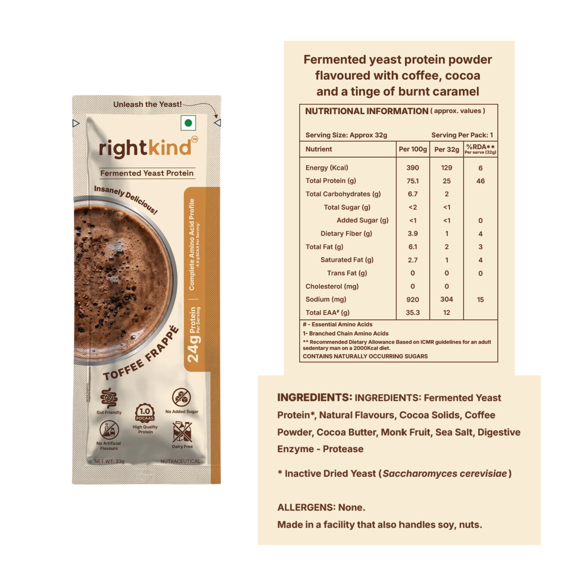 rightkind, Assorted Flavours - Box of 8 (4 Flavours × 2 sachets each) RightKind