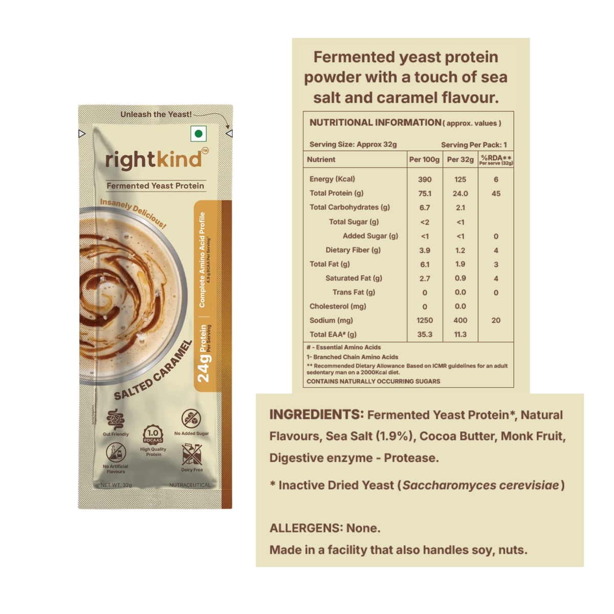 rightkind, Assorted Flavours - Box of 8 (4 Flavours × 2 sachets each) RightKind