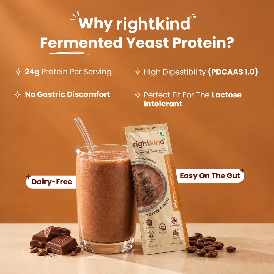 Toffee Frappé Fermented Yeast Protein Powder RightKind