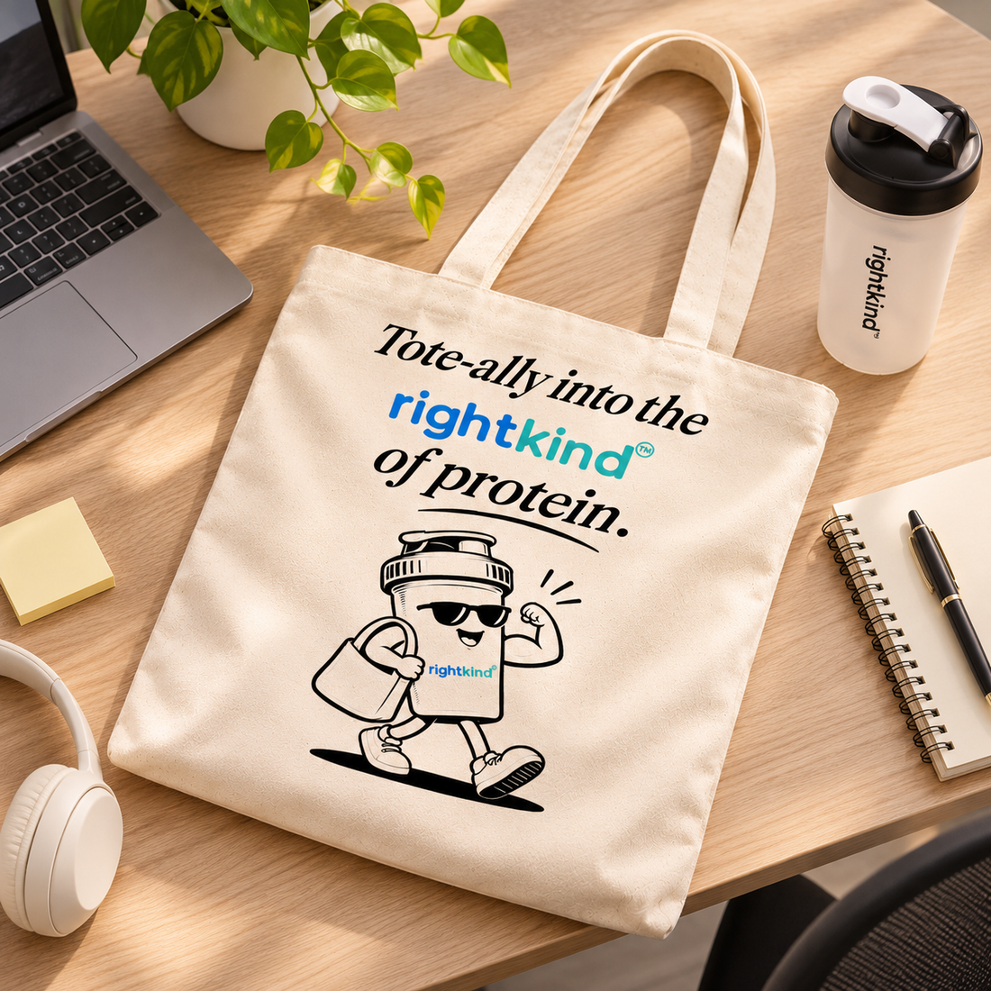 rightkind Tote Bag – 320 GSM Everyday Canvas Tote RightKind